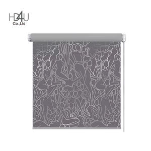 Persianas enrollables de 38mm de diseño abstracto de estilo europeo, Instalación rápida, persianas de tela para interiores, persianas enrollables de tensión - Product Image 1