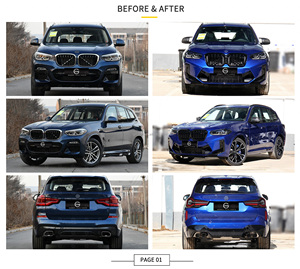 X3 G01 Sport Style Pre Model Body Kit para 2018-2021 <span class=keywords><strong>BMW</strong></span> X3 Series G01 Actualización a <span class=keywords><strong>2022</strong></span> <span class=keywords><strong>X3M</strong></span> Parachoques Faros Traseros - Product Image 2