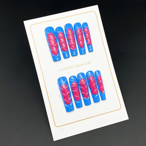Prensa hecha a mano en <span class=keywords><strong>uñas</strong></span> con pegamento Oem Odm Etiqueta Privada falso largo ataúd <span class=keywords><strong>uñas</strong></span> artificiales acrílico Prensa en <span class=keywords><strong>verano</strong></span> - Product Image 4