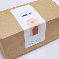 Merci autocollant rouleau logo autocollants impression personnalisée pour boîtes d'emballage