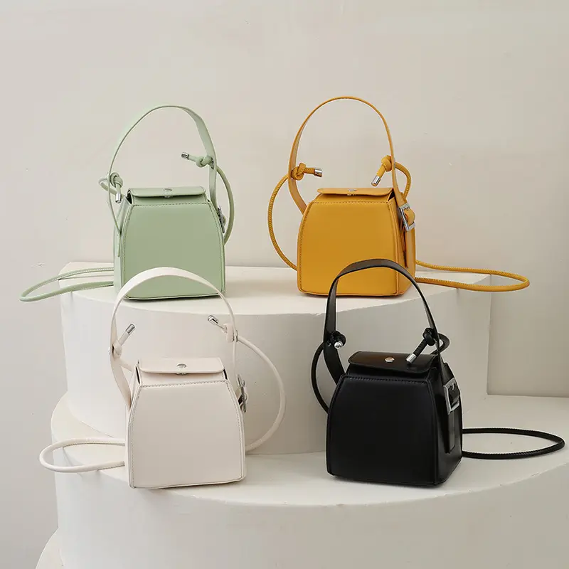 Fashion Shaped Boxes For Handbags Shoulder Strap Girls Mini Handbag Pu Leather Design Square Purses Low Price Lady Bag