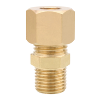 Raccord de compression en laiton, adaptateur réducteur à tête hexagonale en cuivre, filetage mâle BSP BSPT NPT 3 4 6 8 1/8 1/4 3/4, connecteur droit