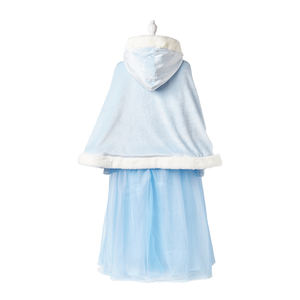 Robes longues à capuche en velours bleu pour filles, costume de princesse Elsa pour Halloween, Noël, films télévisés, jeux de rôle pour enfants - Product Image 3