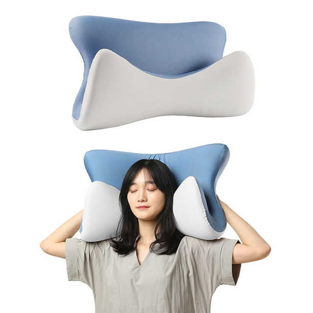 Ergonomic Contoured Memory Foam Pillow Dual Height Neck Support Pillow for Back and Side Sleepers to Relieve Neck Pain