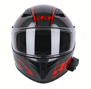 Casques de course personnalisés à succès, casques de <span class=keywords><strong>moto</strong></span> en fibre de carbone double R, ligne rouge, pour hommes et femmes, toutes saisons - Product Image 3