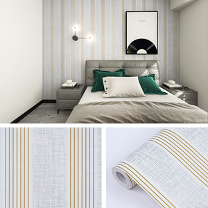 High Grade Black Gold Luxury Stripes <strong>Texture</strong> Metallic Wallpaper Roll Vinyl PVC Customized Gold Wall <strong>Paper</strong> - Product Image 5