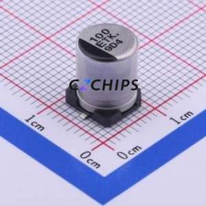 Condensador Electrolítico de Aluminio SMD EEETK1E101P, D8xL10.2mm 100uF 20% 25V 197mA-100kHz - Product Image 1