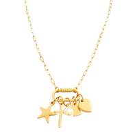 Fournisseur de bijoux : Nouveaux colliers pendentifs tendance en forme de croix, étoile, diamant, perle, avec fermoir, plaqué or, cœur d'amour