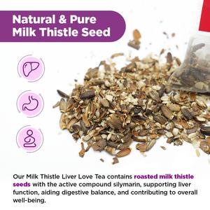 Chinaherbs - Té de Cardo Mariano Tostado 100% Puro y Premium para el Cuidado del Hígado, Bolsitas de Té Orgánico con Sabor a Pulmón y Hígado para Fumadores - Product Image 3