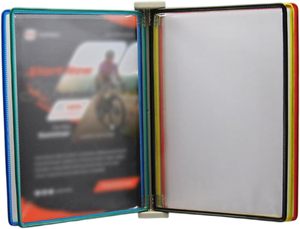 <span class=keywords><strong>Porte</strong></span>-documents <span class=keywords><strong>mural</strong></span> en métal A4 avec panneau d'affichage transparent, 5 panneaux amovibles, design de classeur, fabriqué en Chine - Product Image 4