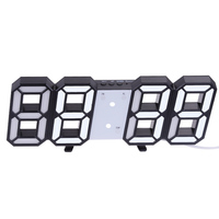 Jam dinding Digital LED besar 3D, tanggal waktu selsius bercahaya jam meja Desktop Jam Alarm dari ruang tamu
