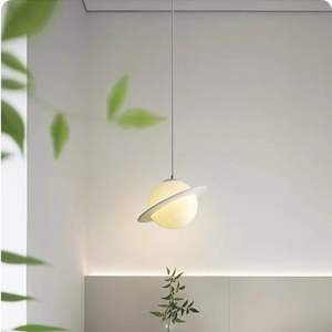 Lampadario moderno e minimalista con luce a forma di sfera rotonda per soggiorno - Product Image 5