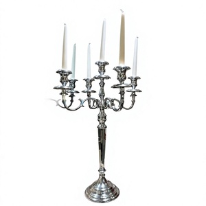 High Polish 7 Arms Metal Candelabra Table Centerpiece Items Customizable Designs Candle Stand For <b>Candlestick</b> Home Decor items - Product Image 1