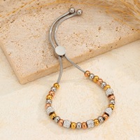 Bracelet ajustable SL511 Oriole Jewelry avec breloque incrustée de zircon, en acier inoxydable plaqué or 18 carats, style classique vintage, cadeau unisexe