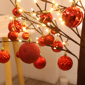 Vente en gros, 93 pièces, paillettes en plastique givré, <span class=keywords><strong>boule</strong></span> <span class=keywords><strong>de</strong></span> noël suspendue, décorations <span class=keywords><strong>de</strong></span> Festival, pendentif, ornements <span class=keywords><strong>de</strong></span> noël pour décoration intérieure - Product Image 2