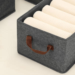 Organizador de Ropa, Caja de Almacenamiento Plegable para Cajones, Rectangular, Gris, con Marco de Acero Catiónico, Multifuncional para Armario - Product Image 2