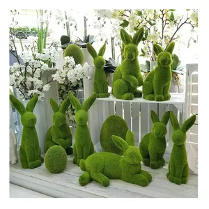 DW1-1 DIY Garden Home Ornament Decorative 3D Faux Topiary Style Animal Grass Sculpture Shaped Plant