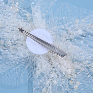 Accessori alla moda per copricapo da <span class=keywords><strong>sposa</strong></span> in rete con finte perle e fiori per capelli eleganti fasce per capelli di perle - Product Image 3