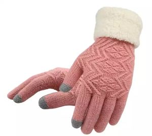 Gants magiques d'hiver pour écran tactile, pour femmes et hommes, mitaines chaudes en laine tricotée extensible, non doublées, en acrylique jacquard, pour écran tactile - Product Image 4