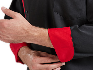 Uniforme de chef de verano de manga corta, camisa de cocina de mezcla de algodón/poliéster transpirable ligera con tela que absorbe la humedad - Product Image 6