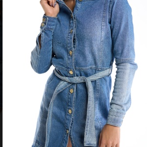 Chaqueta Vaquera Personalizada, Nueva, Moderna y en Oferta, Vestido Vaquero Informal y Moderno de Manga Larga, Vestido de Verano para Mujer - Product Image 2