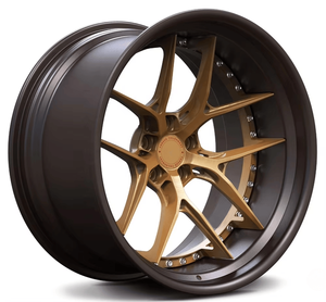 Rines de Auto de Lujo en Negro Brillante de 17-24 Pulgadas, Personalizables, 2 Piezas, Forjados, con Borde Profundo Cóncavo, para Autos de Pasajeros - Product Image 1