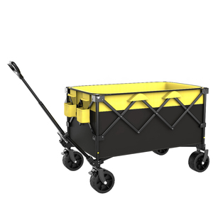 Waterproof Foldable Platform Outdoor <b>Storage</b> <b>Cart</b> Camping Hiking Beach Wagon Trolley Angle Adjustable Handle Four-Wheel OEM 600D - Product Image 6