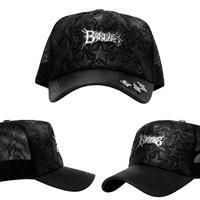 Casquette Trucker en Cuir PU avec Logo Personnalisé en Relief 3D, Maille et Mousse à l'Avant, 5 Panneaux, Fermeture Snapback, Emblème Métallique Argenté, Visière Courbée, Gorras