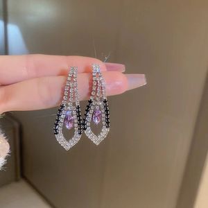 Bling Bling paillettes gland strass géométrique luxe fête de mariage dames colliers ensemble avec boucles d'oreilles - Product Image 6