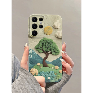 Funda Protectora Rígida para Teléfono Samsung S25 Ultra con Diseño de Pintura al Óleo de Rosas SP134 y Nueva Película Protectora de Cobertura Total - Product Image 3