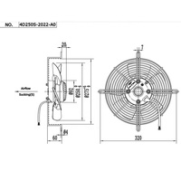 YWF4E-250/300/350 Commercial AC Axial Fan Motor with Ball Bearing 220V 50hz OEM Supported Electric Power Source