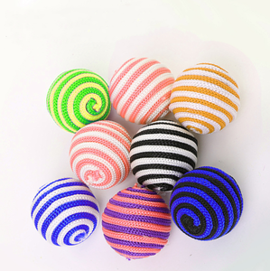 Luxury Multi-Color Interactive Pet Chew Toy Bite-Resistant Nylon <b>Ball</b> Wool Feather Plastic Rope Paper Materials Cats Animal - Product Image 4