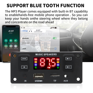 2*30W estéreo <span class=keywords><strong>Bluetooth</strong></span> 5,0 REPRODUCTOR DE MP3 12V 60W placa decodificadora amplificador coche FM Radio módulo manos libres compatible con TF USB AUX grabadora - Product Image 6