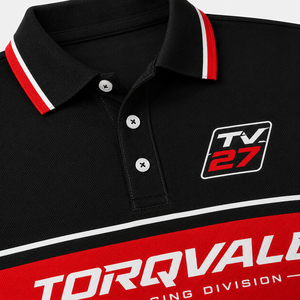 Custom Racing Fan Polo Shirts Motorsport Team Color Block Spliced Pique Printed Logo Short Sleeve Motor Race Event Uniform - Product Image 5