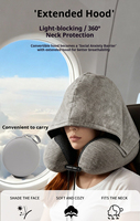 Oreiller de voyage extra large en gros pour avion, longs trajets, intimité et confort, en mousse à mémoire de forme avec housse douce pour la peau