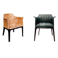 FC-002M chaise de salle à manger moderne minimaliste italienne Mobilier de maison confortable avec panneau de contreplaqué incurvé de style scandinave de luxe