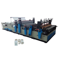 Ligne de production automatique de papier de cuisine de toilette de rebobinage de perforation de tissu d'impression couleur