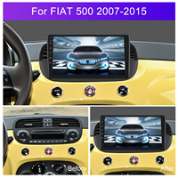 Autoradio Android Podofo Double Din 9 pouces avec Carplay sans fil, Android Auto, GPS, prise en charge de la caméra AHD pour FIAT 500 2007-2015 OEM