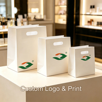 Sacs en papier cosmétiques personnalisés avec logo, sacs de shopping de luxe en gros pour parfums