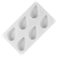 SILIKOLOVE 6 cavités grande feuille moule de cuisson Silicone Mousse moules pour cuisine gâteau outils de cuisson