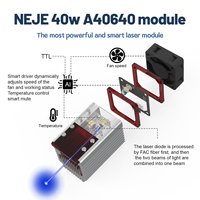 Machine de gravure laser NEJE Master 2S Max 20W/30W/40W, marquage sur acier inoxydable revêtu de film, verre, avec zone de travail de 810 x 460 mm