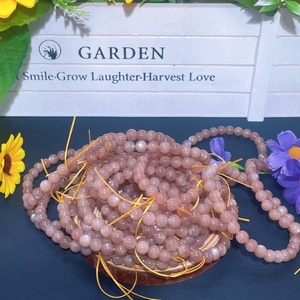 Wholesale Natural 6mm <strong>Gray</strong> Moon Stone Bracelet Moonlight Healing <strong>Crystal</strong> Quartz Jewelry Craft for Decoration Gift - Product Image 3
