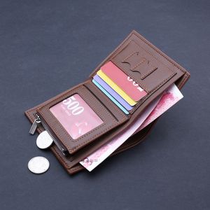 Portefeuille et porte-cartes pour enfants à la mode, court épais avec fermeture éclair et fentes multiples pour hommes - Product Image 6