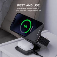 2025 3 en 1 Station de charge sans fil 15w 3 en 1 Cube pliable rotatif chargeur sans fil support de charge magnétique pour iPhone