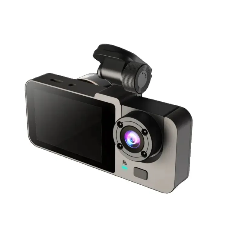 HD 2 "IPS ayna LCD ekran 3 kamera Lens araç aletleri DVR araba Dash kamera kara kutu kamera ile akıllı anti-sallayarak
