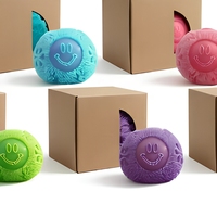 Balle anti-stress Smiley Fuzz, jouet sensoriel moelleux et doux, jouet anti-anxiété en peluche pour enfants et adultes