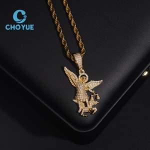 Colgantes de Plata de Ley 925 de Alta Calidad con Corona de Moissanita Puntiaguda de Jesús, Joyería Hip Hop Iced Out Unisex con Certificado GRA - Product Image 5