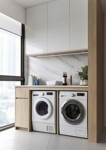 Casier pour balcon avec porte Matériau Panneau de particules Armoire pour machine à laver - Product Image 2