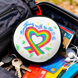 Durable Sublimation Blank Neoprene Zipper Coin Pouch - Single-Sided Printable Round Small Purse for Customized Designs - Product Image 1