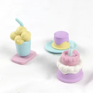 Soododo XDDU-70定制批发3D拼图玩具橡皮擦蛋糕布丁儿童橡皮擦